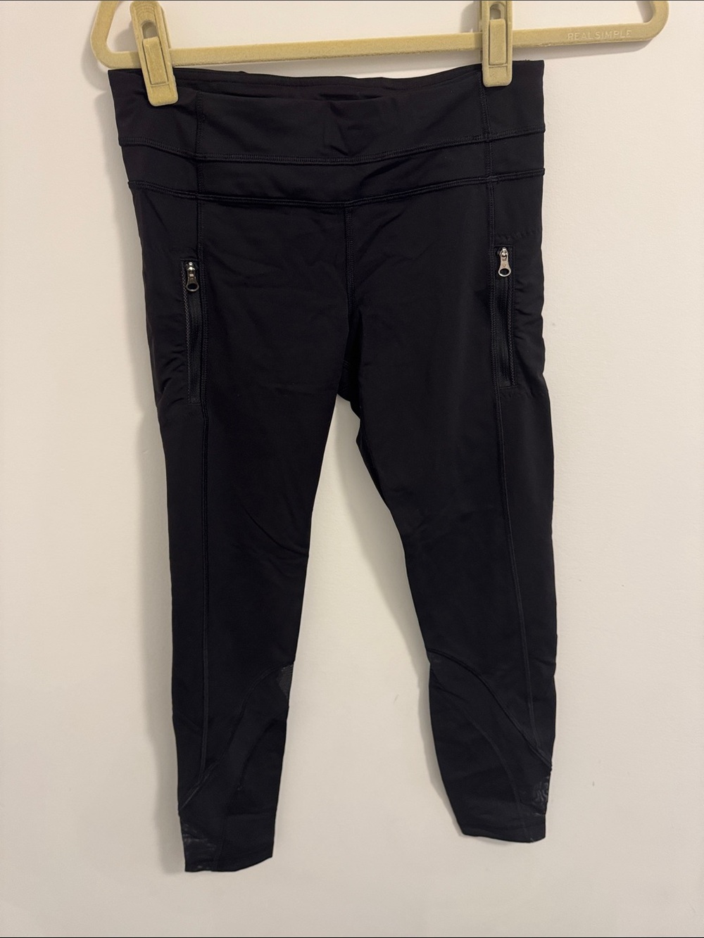 lululemon athletica Black Leggings with Side Zip Pockets
